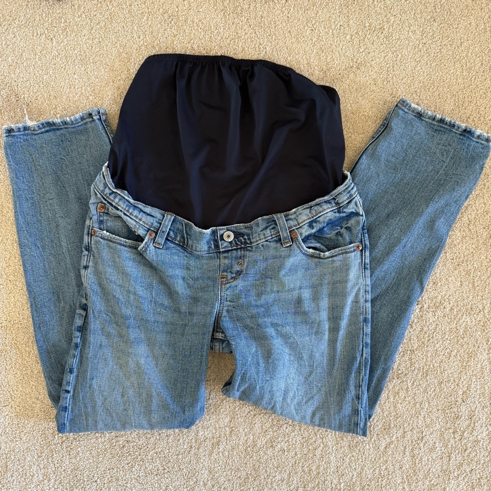 A&F Maternity Ankle Straight Jean 4R